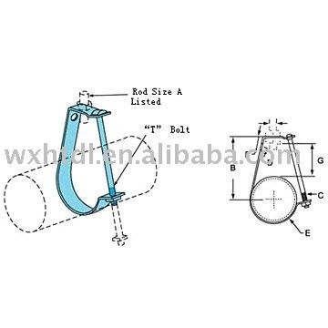 주문 조정 가능한 파이프 클램프 브래킷 지원 J 모양 online manufacture
